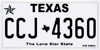 TX license plate CCJ4360