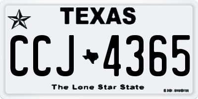 TX license plate CCJ4365