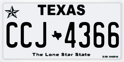 TX license plate CCJ4366