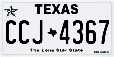 TX license plate CCJ4367
