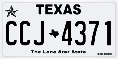 TX license plate CCJ4371