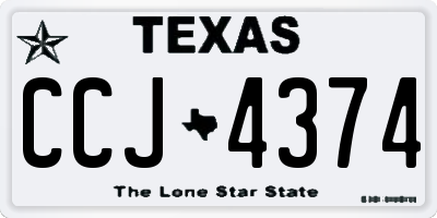 TX license plate CCJ4374