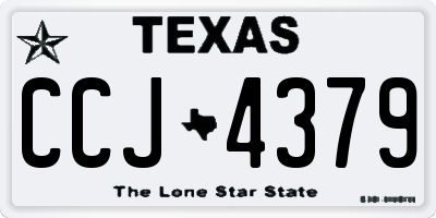 TX license plate CCJ4379