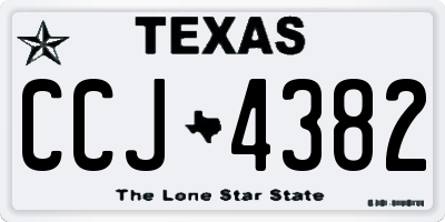 TX license plate CCJ4382
