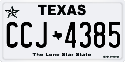 TX license plate CCJ4385