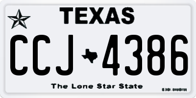 TX license plate CCJ4386