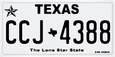 TX license plate CCJ4388