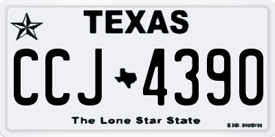 TX license plate CCJ4390