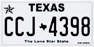 TX license plate CCJ4398