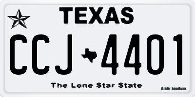 TX license plate CCJ4401