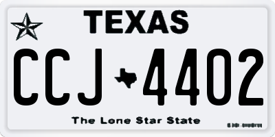 TX license plate CCJ4402