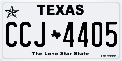 TX license plate CCJ4405