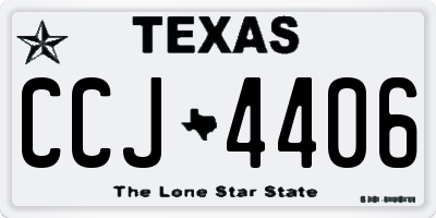 TX license plate CCJ4406