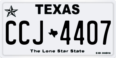 TX license plate CCJ4407