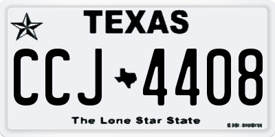 TX license plate CCJ4408