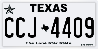 TX license plate CCJ4409