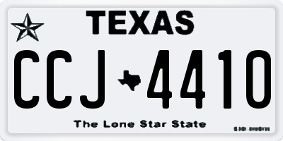 TX license plate CCJ4410