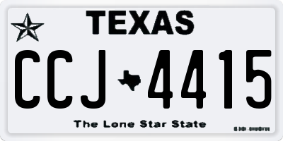 TX license plate CCJ4415