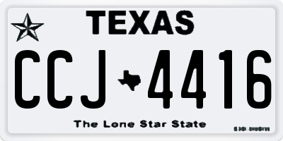 TX license plate CCJ4416