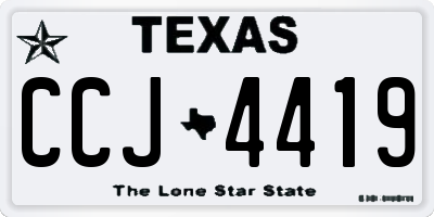 TX license plate CCJ4419