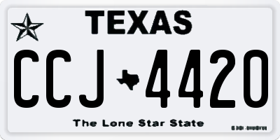 TX license plate CCJ4420