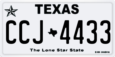 TX license plate CCJ4433
