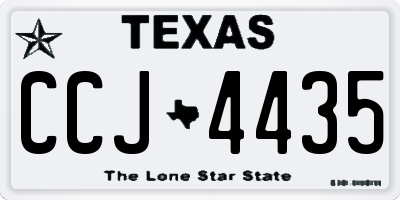TX license plate CCJ4435