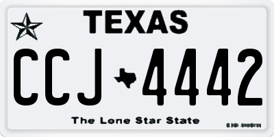 TX license plate CCJ4442