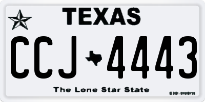 TX license plate CCJ4443