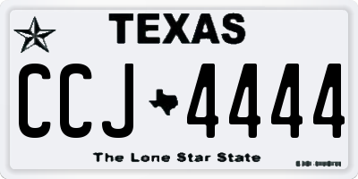 TX license plate CCJ4444