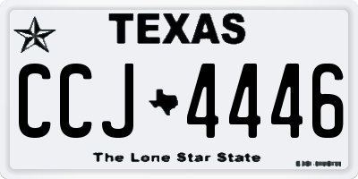TX license plate CCJ4446