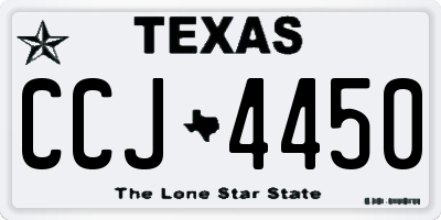 TX license plate CCJ4450