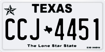 TX license plate CCJ4451