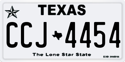 TX license plate CCJ4454