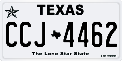 TX license plate CCJ4462