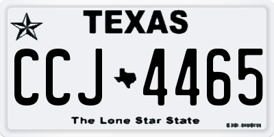 TX license plate CCJ4465