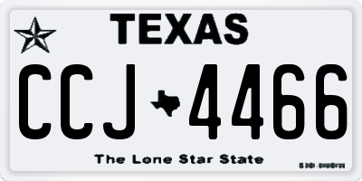 TX license plate CCJ4466