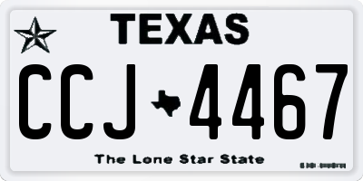 TX license plate CCJ4467