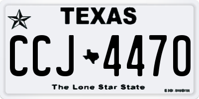 TX license plate CCJ4470
