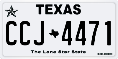TX license plate CCJ4471