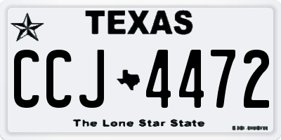 TX license plate CCJ4472