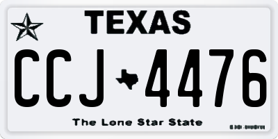 TX license plate CCJ4476