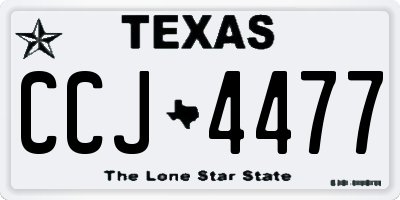 TX license plate CCJ4477