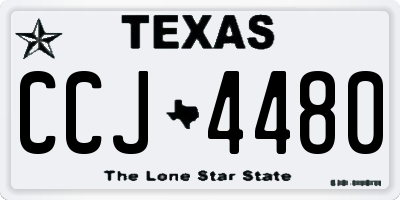TX license plate CCJ4480