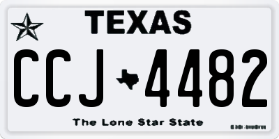 TX license plate CCJ4482