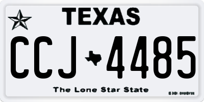 TX license plate CCJ4485