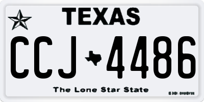 TX license plate CCJ4486