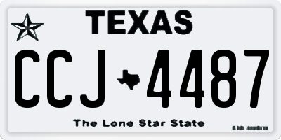 TX license plate CCJ4487