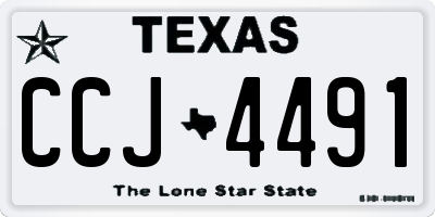 TX license plate CCJ4491