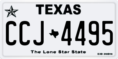 TX license plate CCJ4495